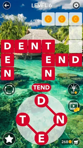 Word Crossword Search взломанный APK — Без рекламы и безлимитные подсказки — скриншот 2