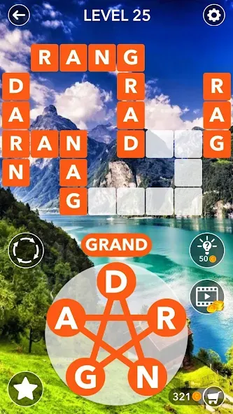 Word Crossword Search взломанный APK — Без рекламы и безлимитные подсказки — скриншот 3