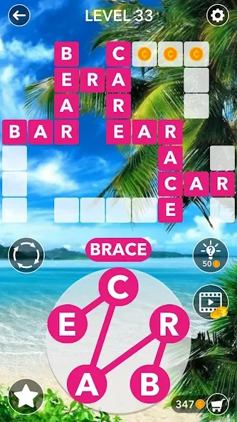 Word Crossword Search взломанный APK — Без рекламы и безлимитные подсказки — скриншот 4