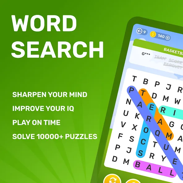 Word Search Puzzle Game — Без рекламы и все уровни открыты, скачать мод APK — скриншот 1 Word Search Puzzle Game — Без рекламы и все уровни открыты, скачать мод APK — скриншот 1
