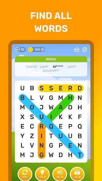 Word Search Puzzle Game — Без рекламы и все уровни открыты, скачать мод APK — скриншот 2 Word Search Puzzle Game — Без рекламы и все уровни открыты, скачать мод APK — скриншот 2