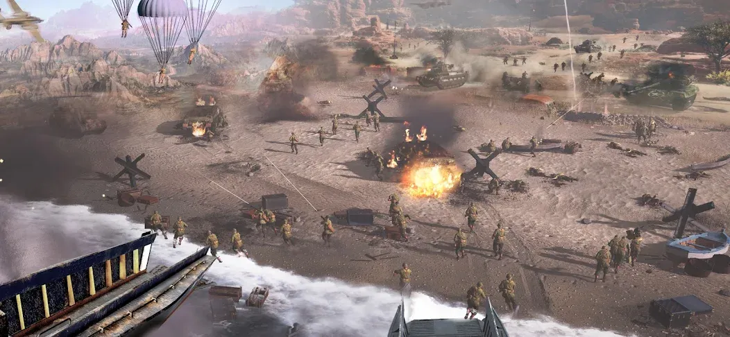 Скачать World War 2: Strategy Games мод — Неограниченные ресурсы и войска — скриншот 3