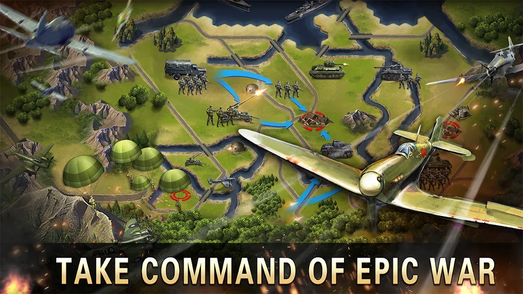 World War 2:WW2 Strategy Games взлом на Андроид — Безлимитные ресурсы и открытые уровни — скриншот 5 World War 2:WW2 Strategy Games взлом на Андроид — Безлимитные ресурсы и открытые уровни — скриншот 5