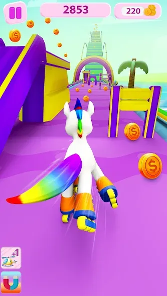 Unicorn Kingdom: Running Games взлом на Андроид — Много монет и все уровни открыты — скриншот 1 Unicorn Kingdom: Running Games взлом на Андроид — Много монет и все уровни открыты — скриншот 1