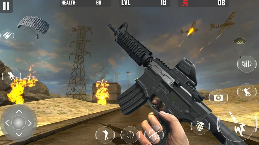 Скачать взлом fps cover firing Offline Game — Без рекламы и много оружия — скриншот 4
