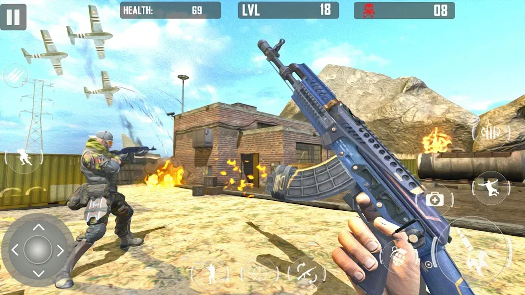 Скачать взлом fps cover firing Offline Game — Без рекламы и много оружия — скриншот 5