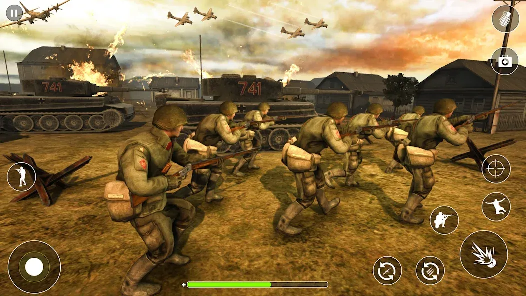 Мод WW2 Survival Shooter :Gun fire — Безлимитные патроны и здоровье, скачать APK — скриншот 2 Мод WW2 Survival Shooter :Gun fire — Безлимитные патроны и здоровье, скачать APK — скриншот 2