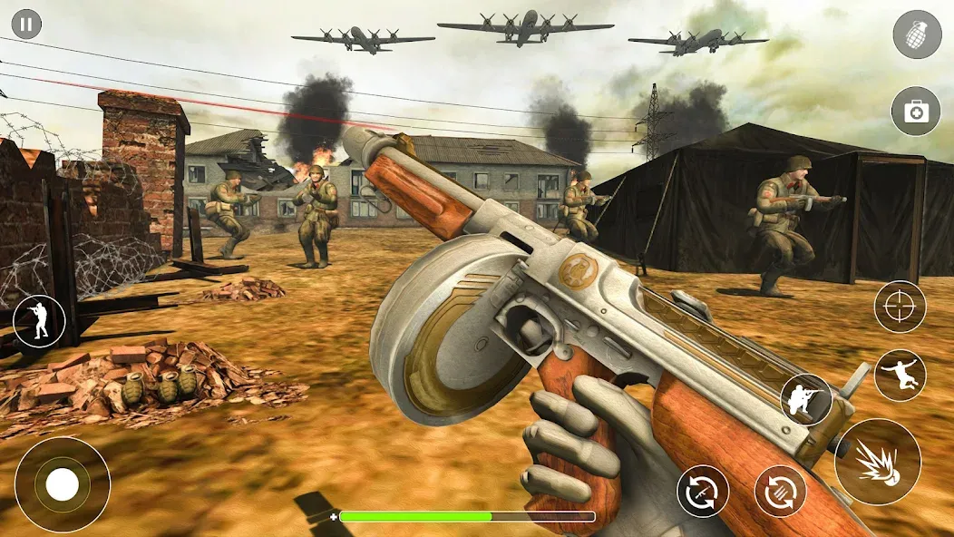 Мод WW2 Survival Shooter :Gun fire — Безлимитные патроны и здоровье, скачать APK — скриншот 4 Мод WW2 Survival Shooter :Gun fire — Безлимитные патроны и здоровье, скачать APK — скриншот 4