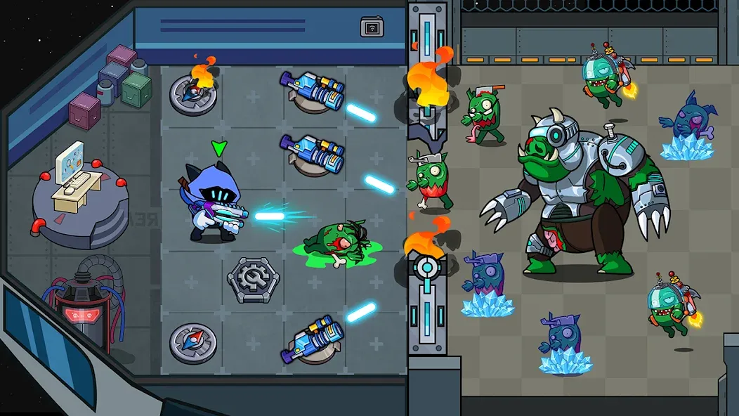 Space Survival: Zombie Attack — последняя версия с модом (Безлимитные ресурсы и усиленное оружие) — скриншот 4 Space Survival: Zombie Attack — последняя версия с модом (Безлимитные ресурсы и усиленное оружие) — скриншот 4