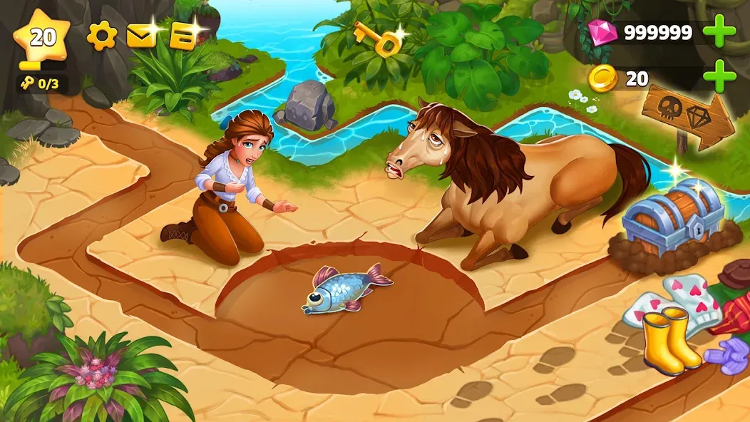 Скачать Island Hoppers: Jungle Farm на Андроид с модом — Безлимитные ресурсы и ускоренное строительство — скриншот 1 Скачать Island Hoppers: Jungle Farm на Андроид с модом — Безлимитные ресурсы и ускоренное строительство — скриншот 1