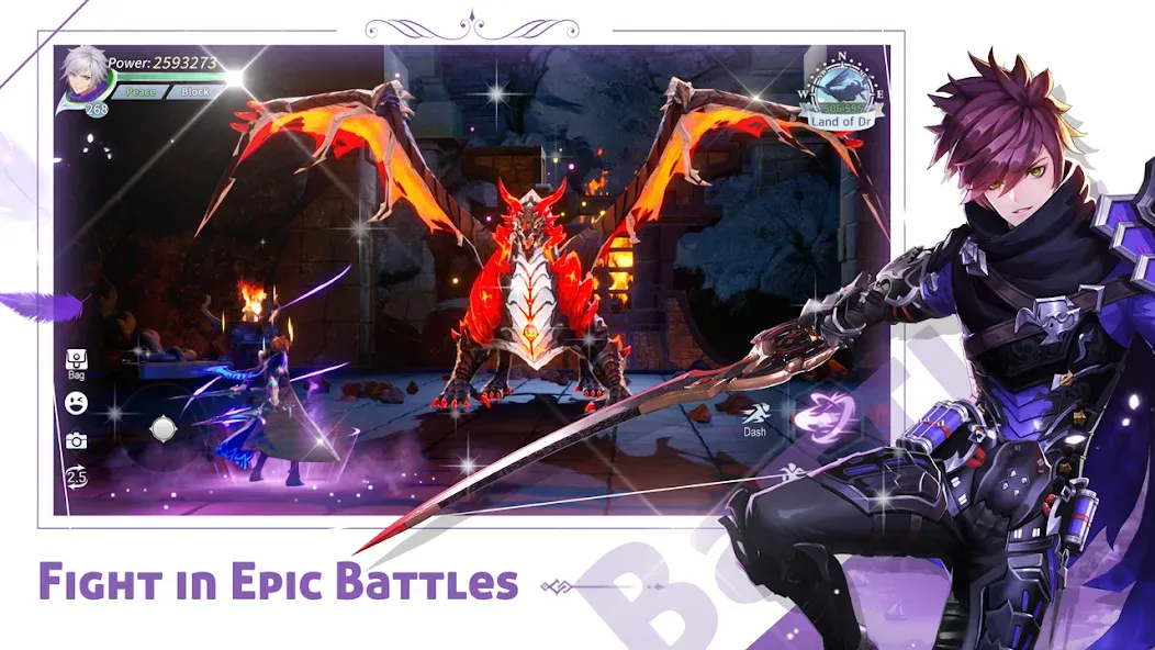 Dragonicle: 2024 Fantasy RPG MOD APK: Безлимитные ресурсы и быстрый прогресс — скриншот 3