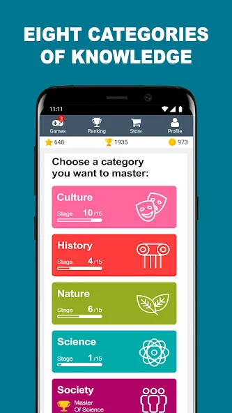 QuizzClub. Quiz & Trivia game бесплатно на Андроид — мод: Безлимитные подсказки и жизни — скриншот 4 QuizzClub. Quiz & Trivia game бесплатно на Андроид — мод: Безлимитные подсказки и жизни — скриншот 4