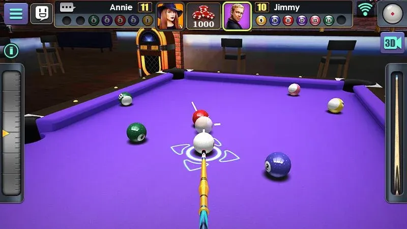 Скачать 3D Pool Ball мод — Безлимитные монеты и все столы открыты — скриншот 4