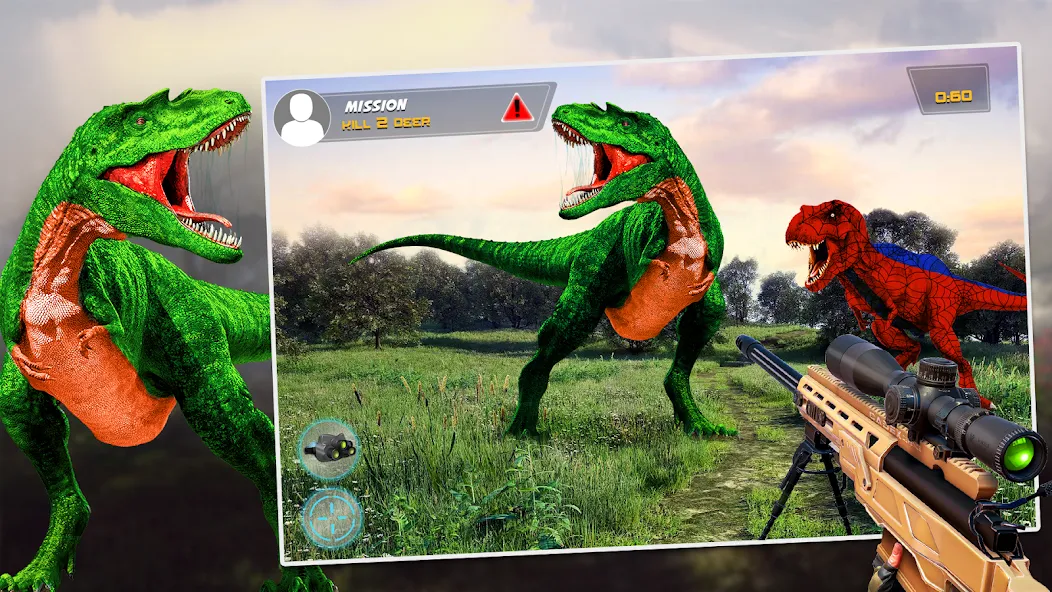 Скачать мод Dino Hunting Sniper Shooter 3D — Безлимитные деньги и патроны — скриншот 2 Скачать мод Dino Hunting Sniper Shooter 3D — Безлимитные деньги и патроны — скриншот 2