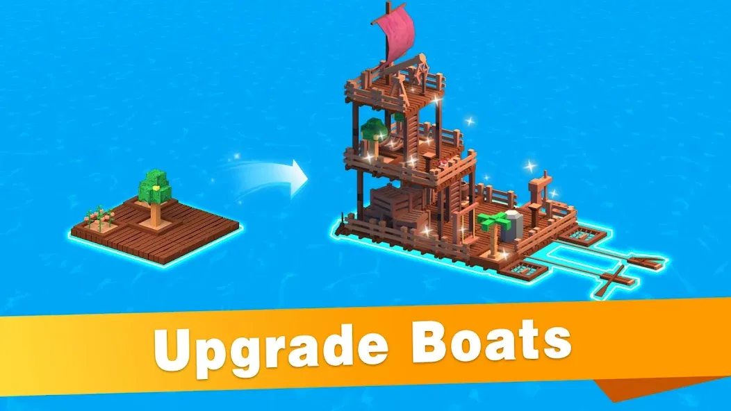 Idle Arks: Build at Sea взломанный APK — Безлимитные ресурсы и ускоренное строительство — скриншот 2