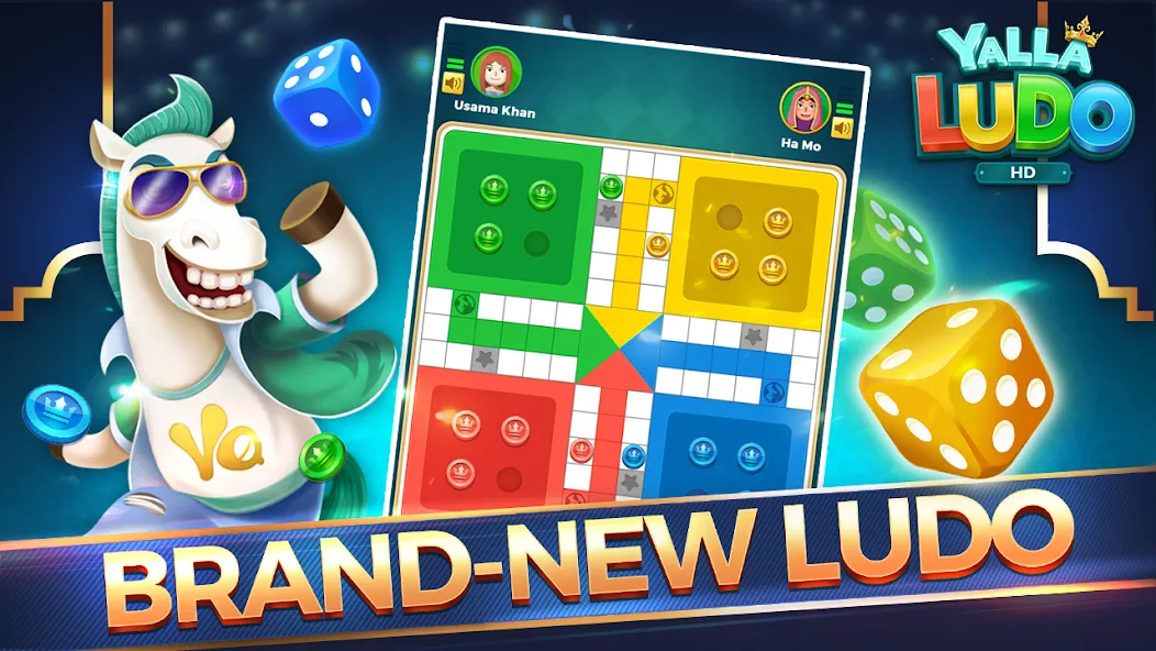 Скачать Yalla Ludo HD — Больше монет и открыты все поля — скриншот 1