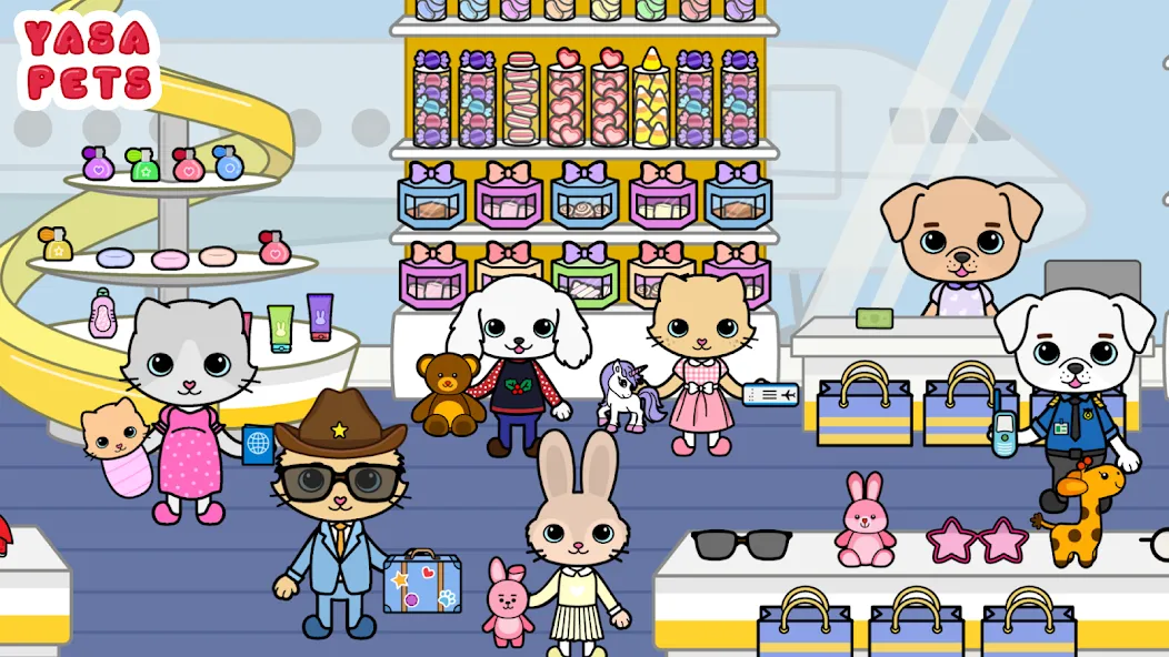 Yasa Pets Vacation MOD APK скачать на Андроид — Все локации и персонажи открыты — скриншот 4 Yasa Pets Vacation MOD APK скачать на Андроид — Все локации и персонажи открыты — скриншот 4