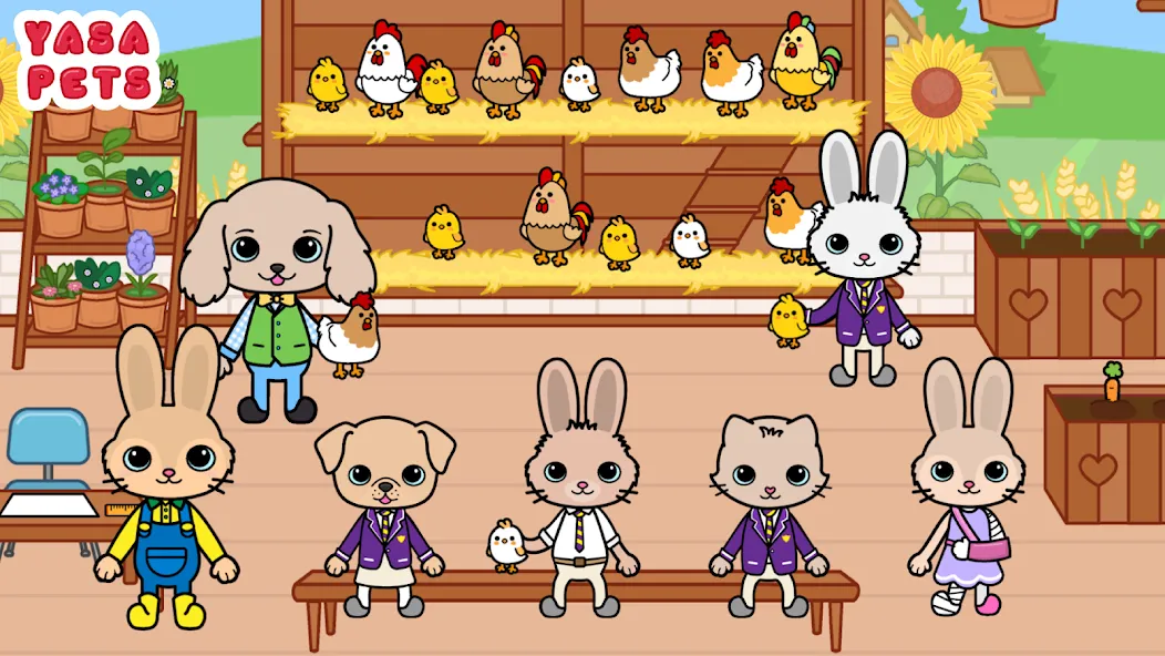 Yasa Pets Farm взлом на Андроид — Много монет и всё открыто — скриншот 4