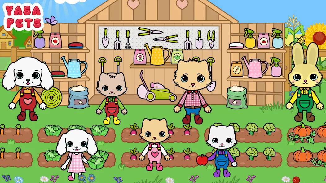 Yasa Pets Farm взлом на Андроид — Много монет и всё открыто — скриншот 5