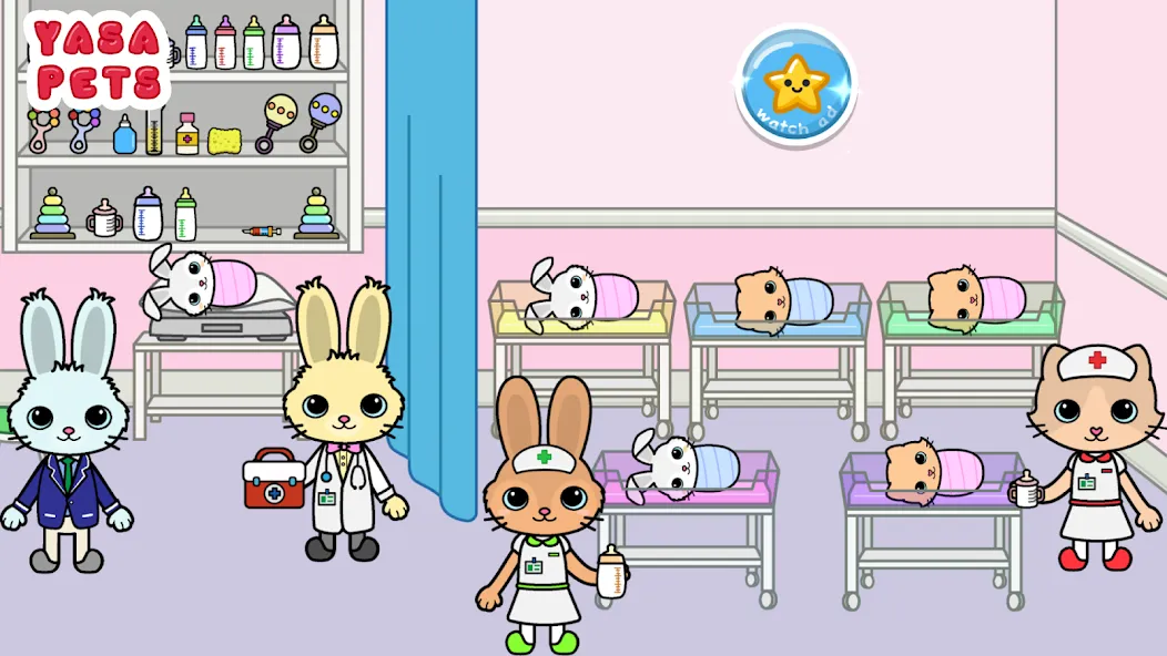 Yasa Pets Hospital на телефон — скачать мод: Безлимитные деньги и всё открыто — скриншот 2 Yasa Pets Hospital на телефон — скачать мод: Безлимитные деньги и всё открыто — скриншот 2