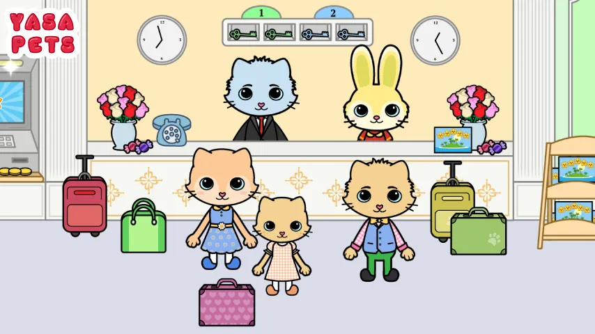 Yasa Pets Hotel — Все номера и питомцы открыты, скачать мод APK — скриншот 1
