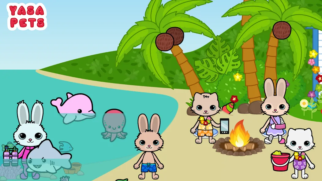 Скачать Yasa Pets Island на Андроид с модом — Безлимитные деньги и всё открыто — скриншот 2