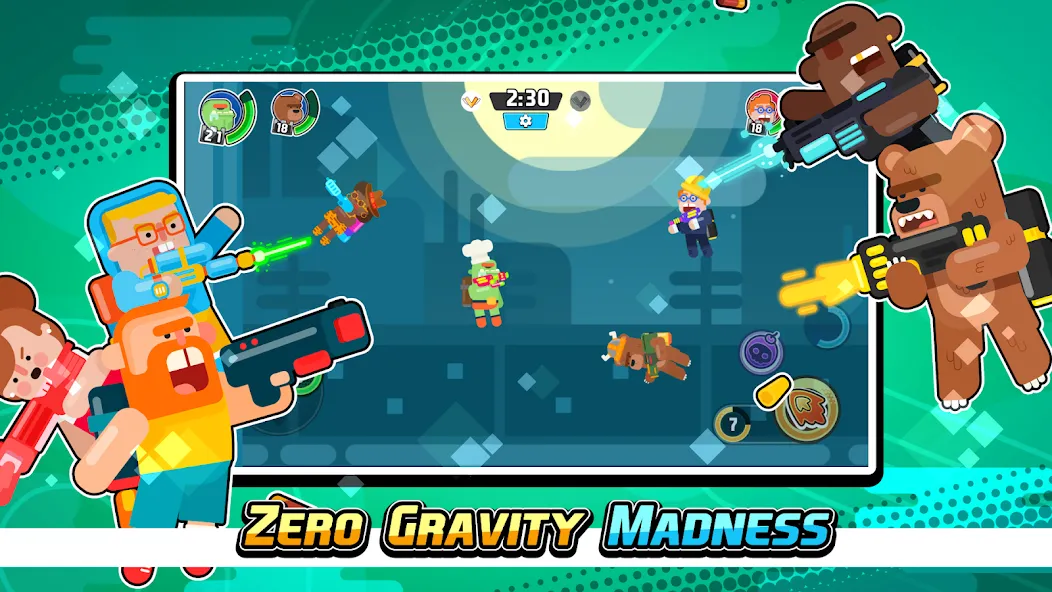 Gravity Brawl: Hero Shooter — взломанная версия, Бесконечные патроны и энергия — скриншот 1 Gravity Brawl: Hero Shooter — взломанная версия, Бесконечные патроны и энергия — скриншот 1