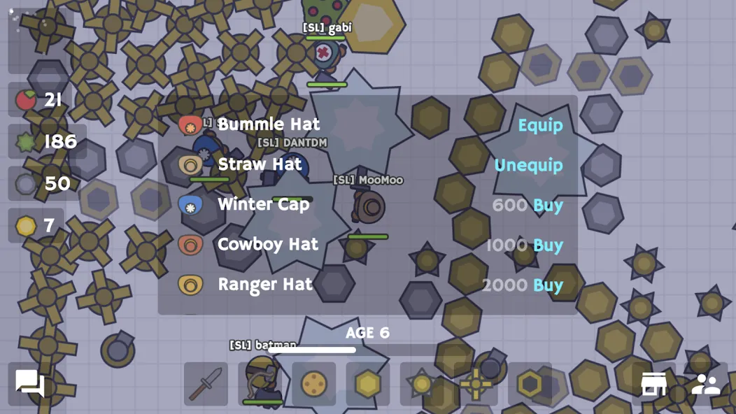 MooMoo.io (Official] взлом APK — Быстрое развитие и ресурсы — скриншот 4