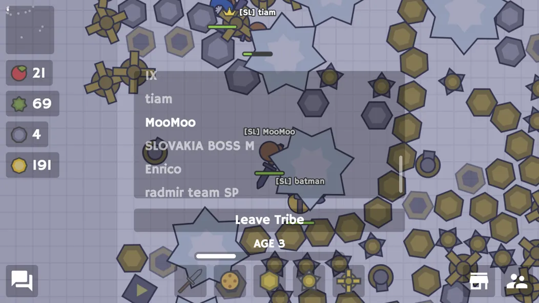 MooMoo.io (Official] взлом APK — Быстрое развитие и ресурсы — скриншот 5