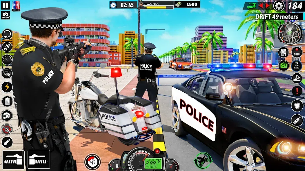 Police Moto Bike Chase Crime бесплатно на Андроид — мод: Неограниченные деньги и топливо — скриншот 1