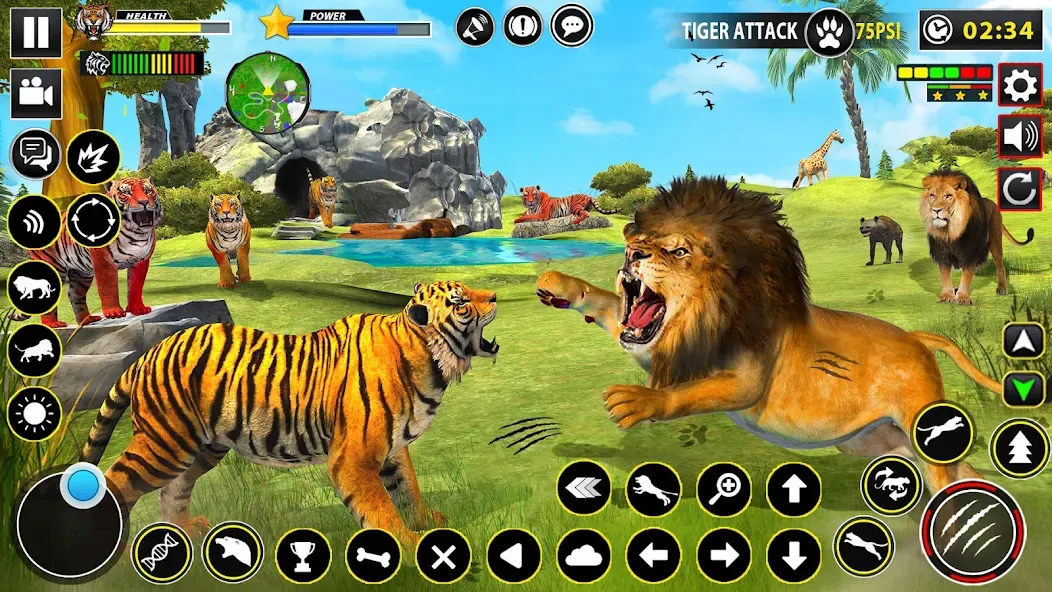Скачать взлом Tiger Simulator Lion games 3D — Безлимитные деньги и энергия — скриншот 5