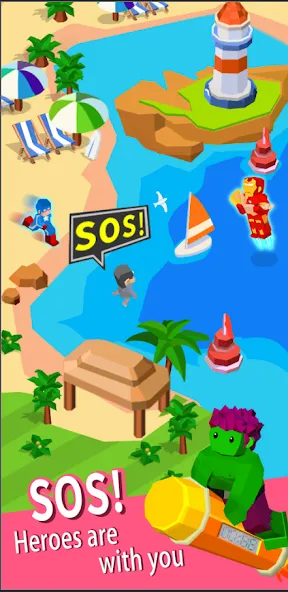Idle Rescue Tycoon MOD APK: Бесконечные деньги и ускорение спасения — скриншот 3 Idle Rescue Tycoon MOD APK: Бесконечные деньги и ускорение спасения — скриншот 3