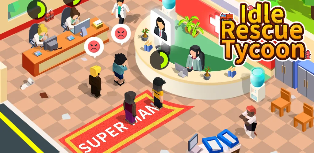 Idle Rescue Tycoon MOD APK: Бесконечные деньги и ускорение спасения — скриншот 5 Idle Rescue Tycoon MOD APK: Бесконечные деньги и ускорение спасения — скриншот 5
