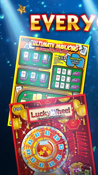 Lottery Scratch Off - Mahjong MOD APK: Безлимитные монеты и бонусы — скриншот 1