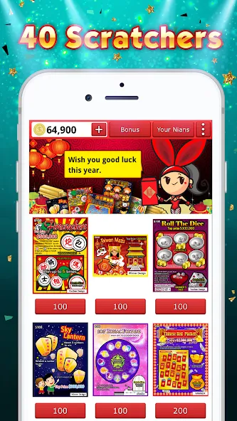 Lottery Scratch Off - Mahjong MOD APK: Безлимитные монеты и бонусы — скриншот 4
