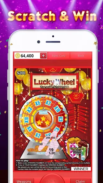 Lottery Scratch Off - Mahjong MOD APK: Безлимитные монеты и бонусы — скриншот 5