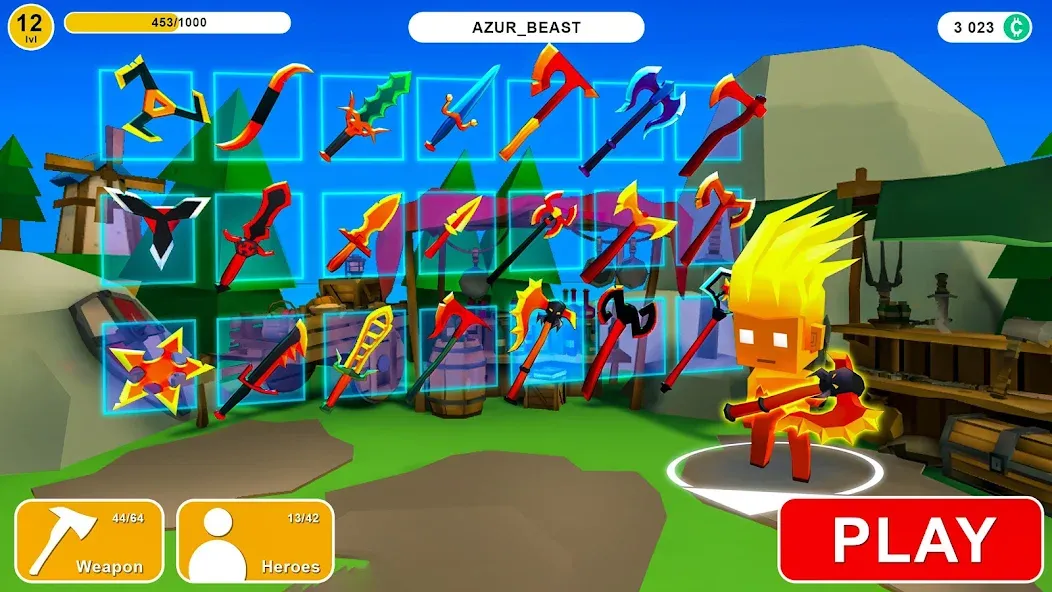 AXES.io MOD APK скачать на Андроид — Много денег и все скины — скриншот 4 AXES.io MOD APK скачать на Андроид — Много денег и все скины — скриншот 4