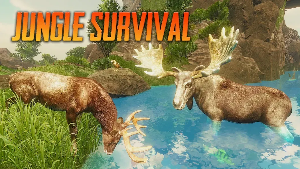 Скачать мод The Moose - Animal Simulator — Безлимитные монеты и здоровье — скриншот 1 Скачать мод The Moose - Animal Simulator — Безлимитные монеты и здоровье — скриншот 1