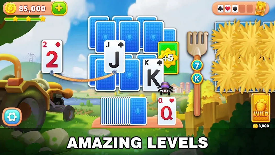 Solitaire Farm: Card Games MOD APK: Безлимитные монеты и подсказки — скриншот 2 Solitaire Farm: Card Games MOD APK: Безлимитные монеты и подсказки — скриншот 2