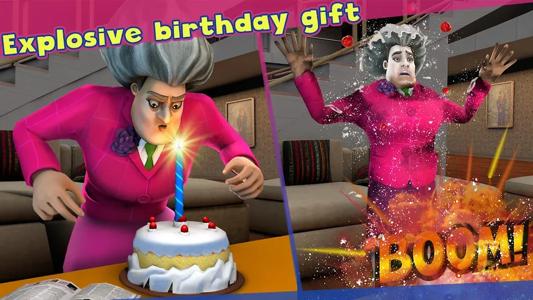 Scary Teacher 3D взломанный APK — Безлимитные деньги и открыты все уровни — скриншот 1 Scary Teacher 3D взломанный APK — Безлимитные деньги и открыты все уровни — скриншот 1