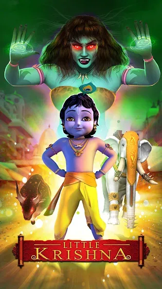 Little Krishna (Мод: Безлимитные монеты и открыты все уровни) — скачать на Андроид — скриншот 1 Little Krishna (Мод: Безлимитные монеты и открыты все уровни) — скачать на Андроид — скриншот 1