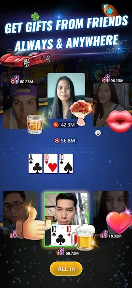 PokerGaga: Texas Holdem Live MOD APK: Безлимитные фишки и vip разблокирован — скриншот 2