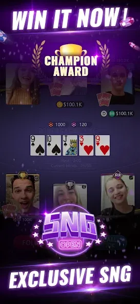 PokerGaga: Texas Holdem Live MOD APK: Безлимитные фишки и vip разблокирован — скриншот 3