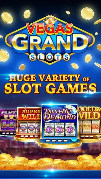 Скачать Vegas Grand Slots:Casino Games Mod APK — Безлимитные монеты и бонусы — скриншот 1