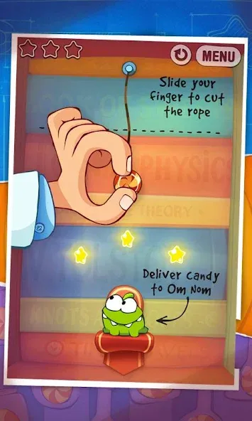 Скачать мод Cut the Rope: Experiments — Безлимитные монеты и все уровни открыты — скриншот 5
