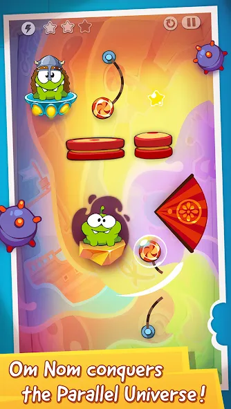 Скачать Cut the Rope: Time Travel мод — Безлимитные подсказки и открыты все уровни — скриншот 1
