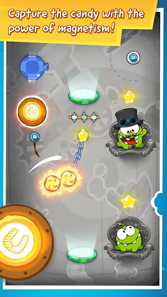Скачать Cut the Rope: Time Travel мод — Безлимитные подсказки и открыты все уровни — скриншот 2