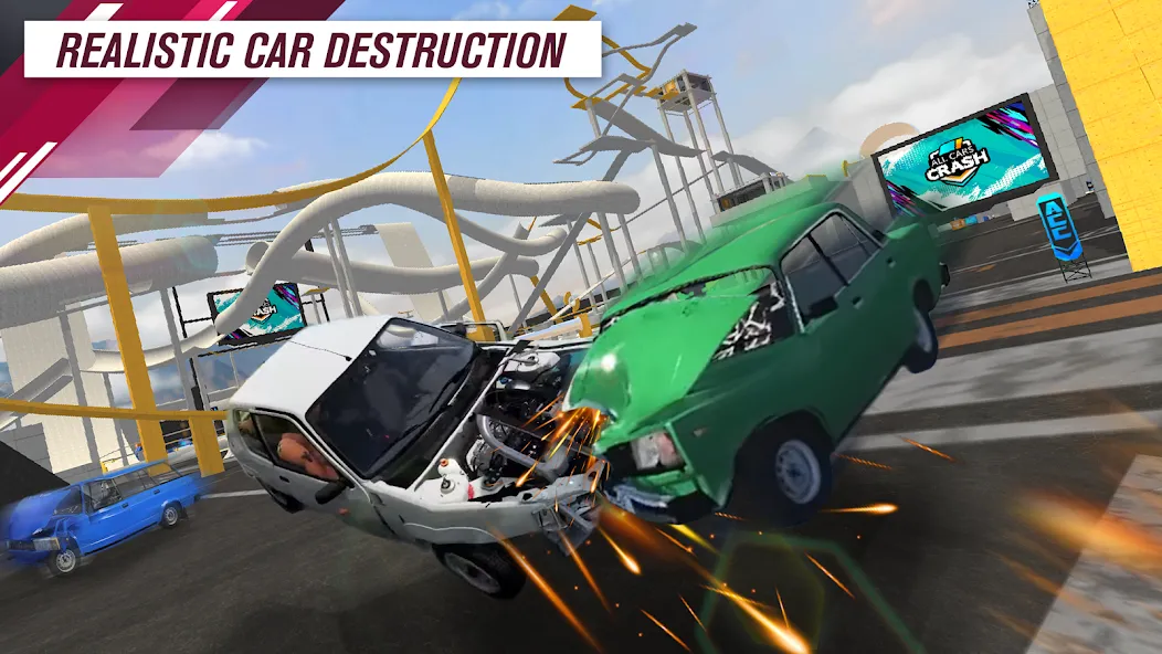 All Cars Crash (Мод: Безлимитные деньги и открыты все машины) — скачать на Андроид — скриншот 2 All Cars Crash (Мод: Безлимитные деньги и открыты все машины) — скачать на Андроид — скриншот 2