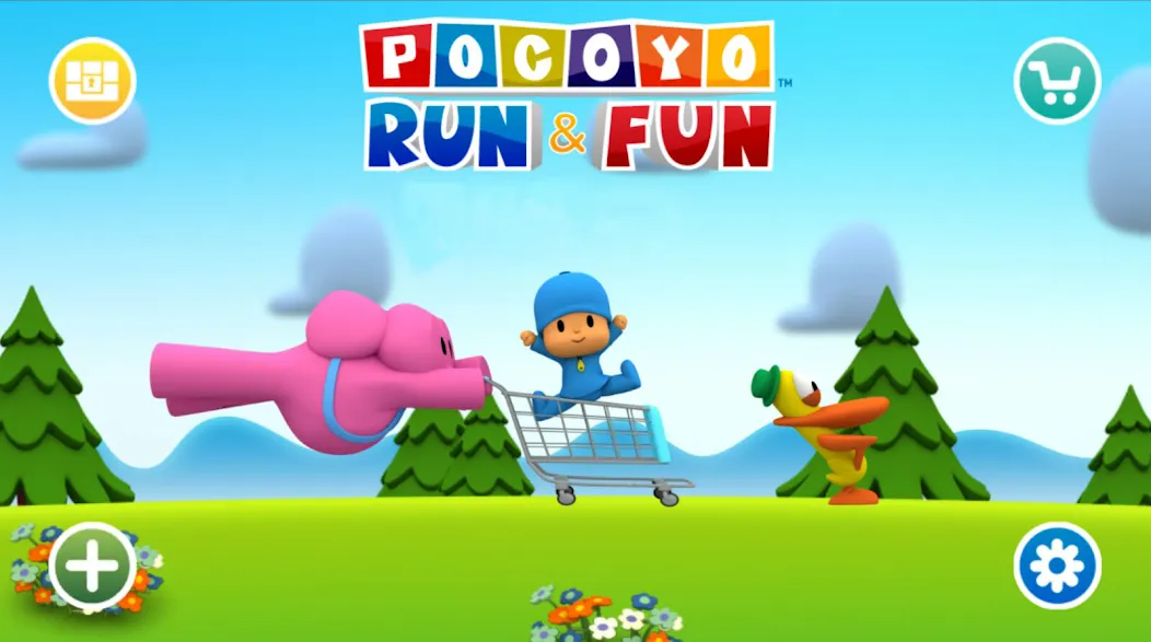 Скачать Pocoyo Run & Fun: Cartoon Jump бесплатно — Без рекламы и бесконечные жизни — скриншот 1