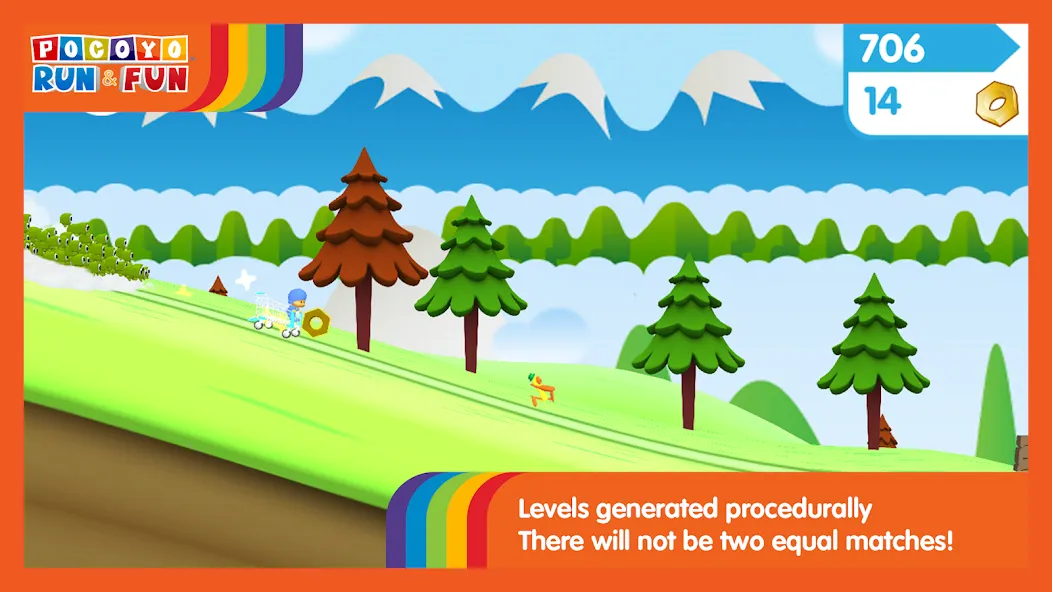 Скачать Pocoyo Run & Fun: Cartoon Jump бесплатно — Без рекламы и бесконечные жизни — скриншот 2